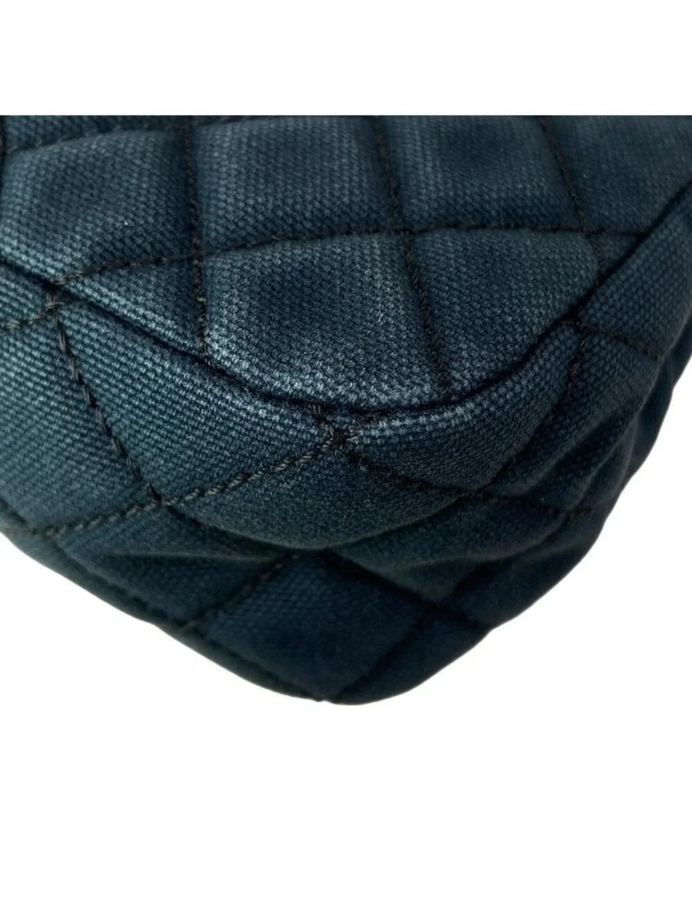 Chanel Shoulder Bag Single Flap Quilted Navy Chain Silver Cruise Line